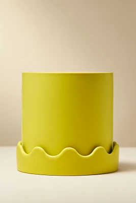 Scalloped Ceramic Pot