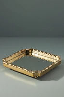 Livy Gold Metal Mirrored Bar Tray