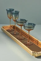 Livy Gold Metal Mirrored Bar Tray