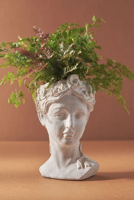 Celestial Grecian Bust Cement Pot