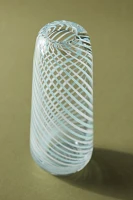 Blue Swirl Glass Vase