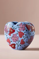 The Mud Fairy Blooming Hearts Stoneware Heart Vase