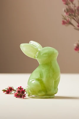 Glass Art Bunny Decorative Object