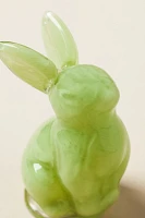 Glass Art Bunny Decorative Object