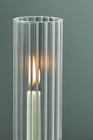 Ribbed Glass Chimney Candle Shade