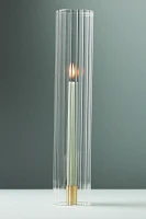 Ribbed Glass Chimney Candle Shade