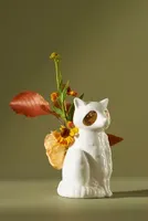 Winter White Creature Bud Vase