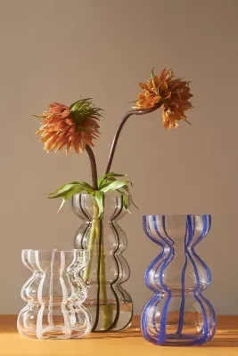 Striped Glass Vase