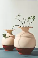 Petal Rim Colorblock Vase