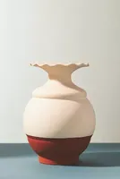 Petal Rim Colorblock Vase