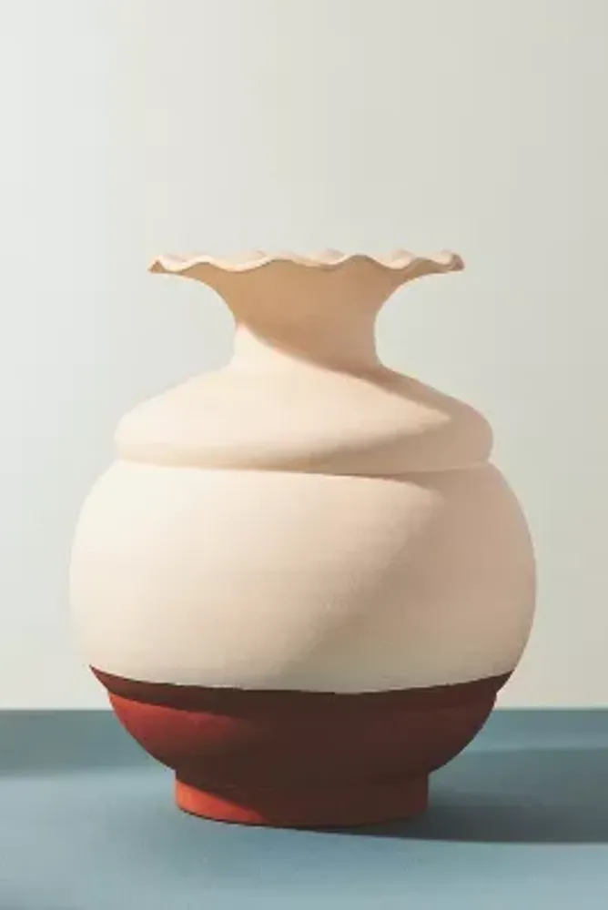 Petal Rim Colorblock Vase