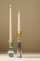 Cut Glass Candle Holder