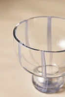 Striped Compote Glass Vase