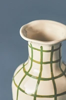 Green Checkered Vase