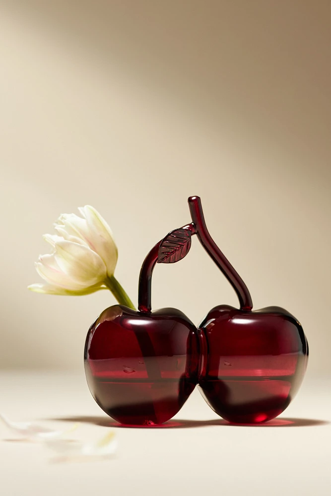 Summer Fruit Bud Glass Vase