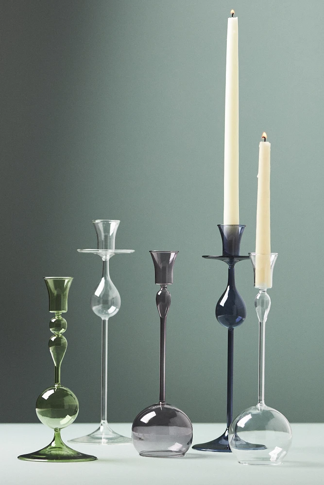 Rylee Borosilicate Glass Candlestick