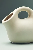 White Handle Clay Vase