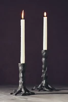 Black Tree Trunk Metal Candleholder