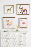 Floral Flamingo Wall Art