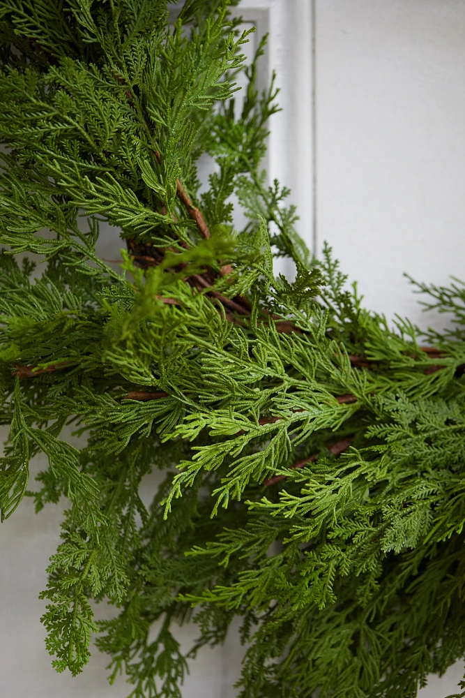 Faux Cedar Wreath