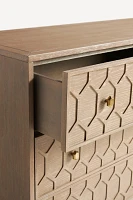 Textured Trellis Six-Drawer Dresser