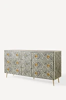 Optical Inlay Nine-Drawer Dresser