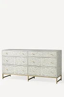 Scroll Vine Inlay Six-Drawer Dresser