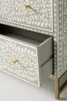 Scroll Vine Inlay Six-Drawer Dresser