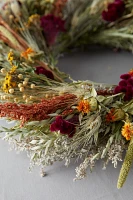 Flax and Safflower Bouquet Wreath