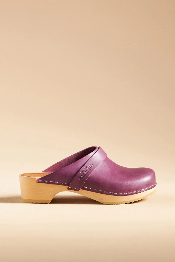 Swedish Hasbeens Leather Clogs