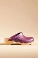 Swedish Hasbeens Leather Clogs