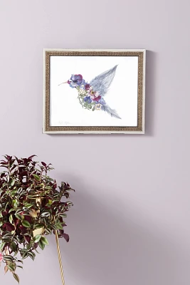 Pressed Floral Hummingbird Wall Art