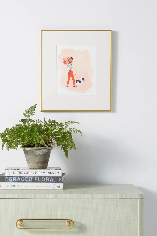 Woman With Dog Wall Art