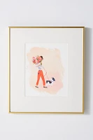 Woman With Dog Wall Art