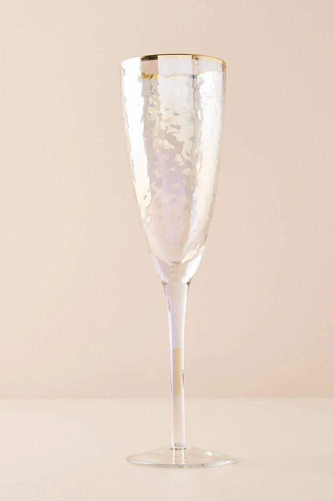 Zaza Lustered Flutes, Set of 4