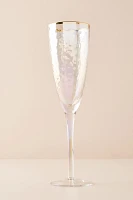 Zaza Lustered Flutes, Set of 4