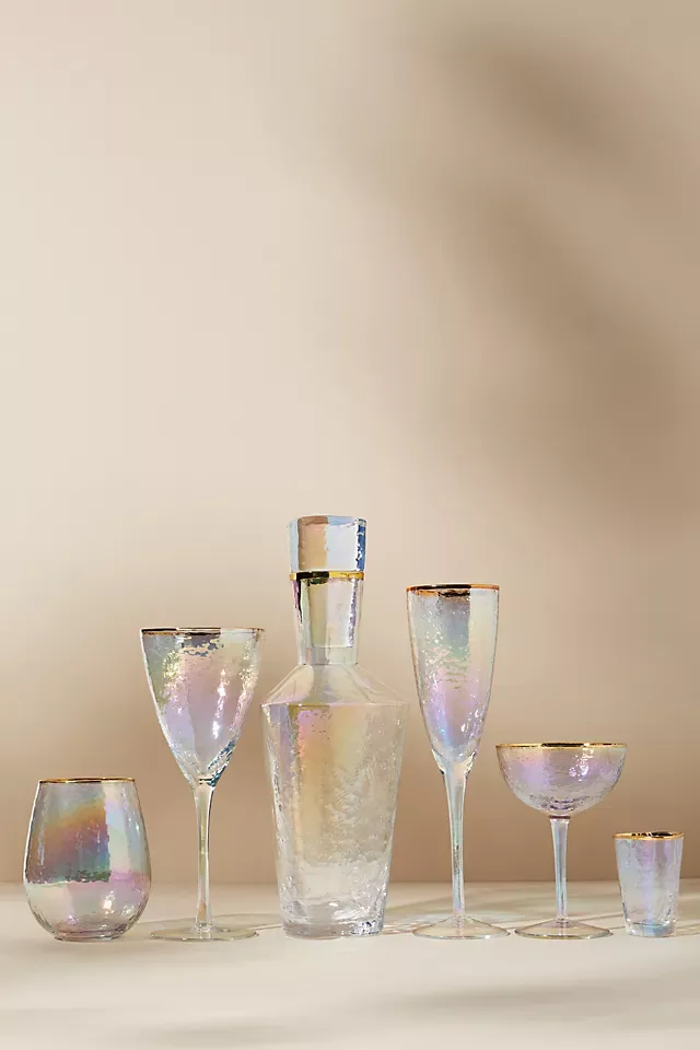 Zaza Lustered Stemless Martini Glasses, Set of 4