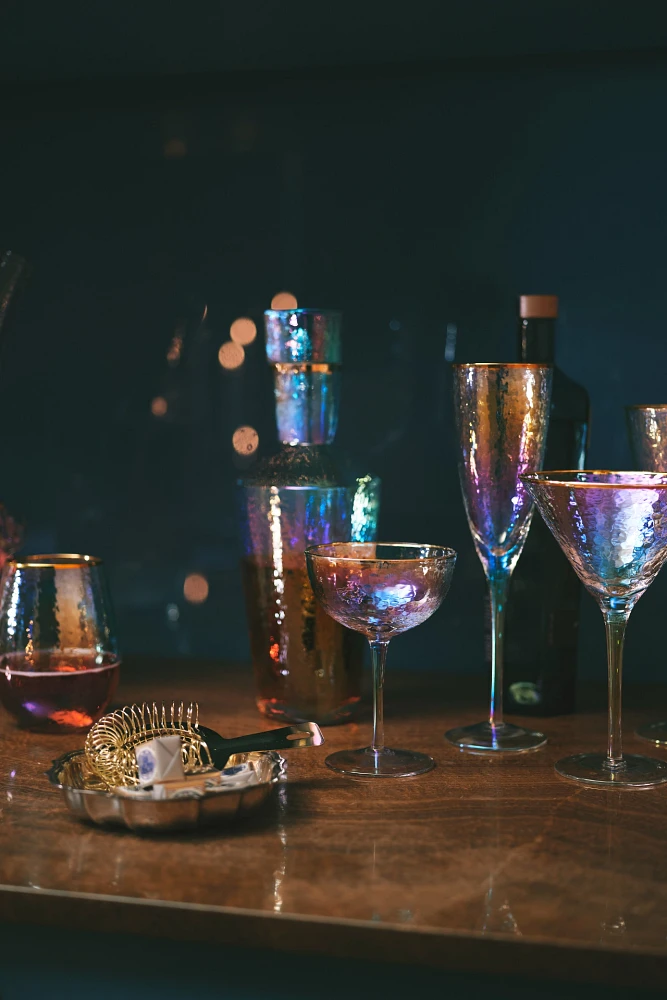 Zaza Lustered Wine Glasses, Set of 4