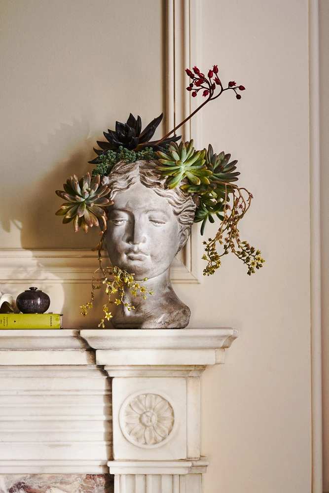 Grecian Bust Pot