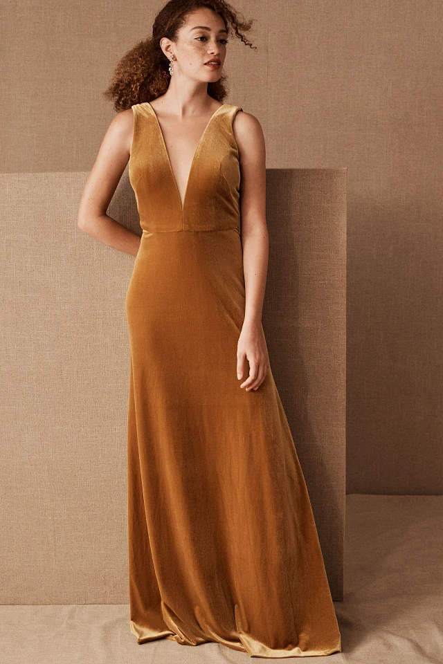 Jenny Yoo Logan Velvet Dress | The Summit