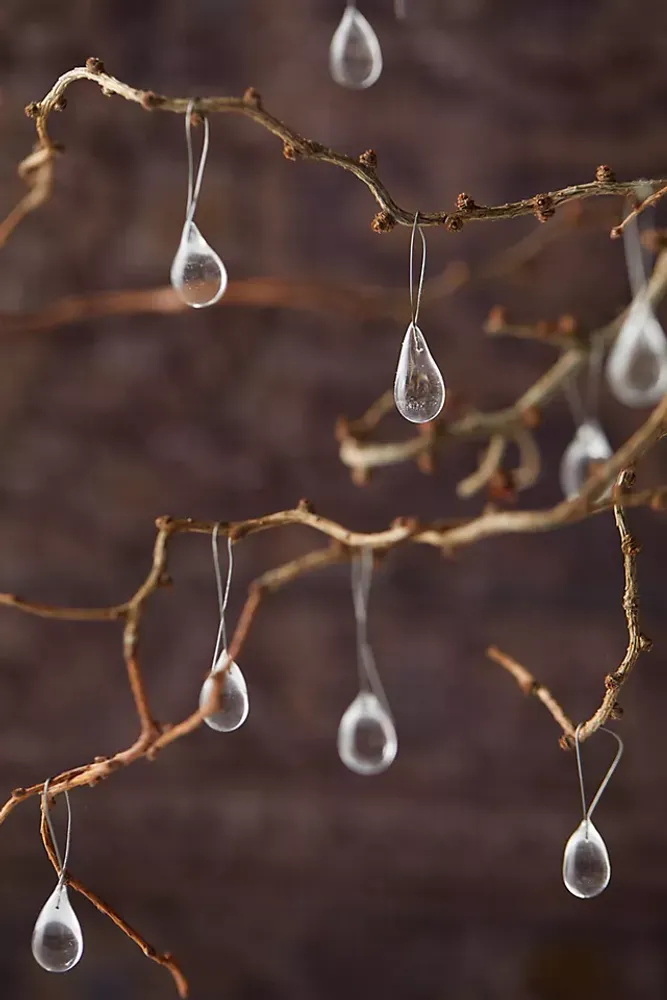 Mini Raindrop Glass Ornaments