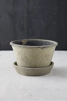 Earth Fired Clay Thin Rim Pot + Saucer Set