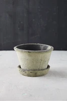 Earth Fired Clay Thin Rim Pot + Saucer Set