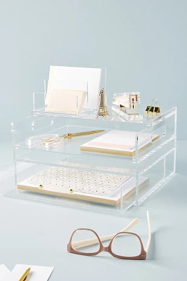 Acrylic Bloc Collection Desk Storage