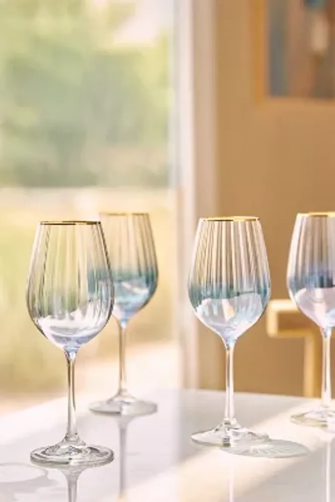 Waterfall Wine Glasses, Set of 4