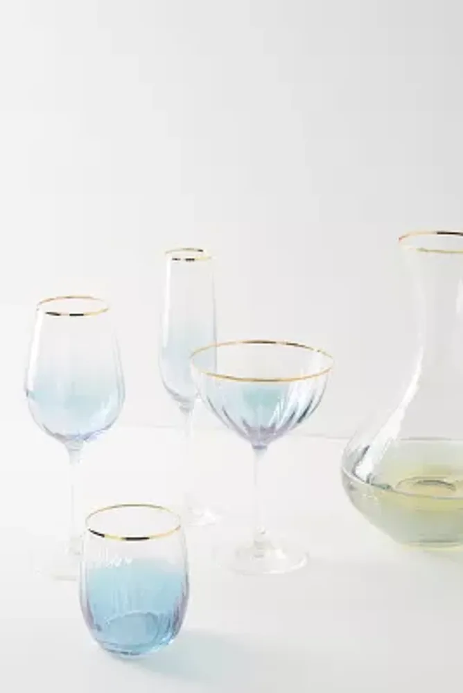 Waterfall Coupe Glasses, Set of 4