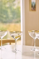 Waterfall Coupe Glasses, Set of 4