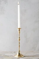 Antiqued Brass Candlestick, Tall