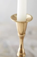 Antiqued Brass Candlestick, Tall