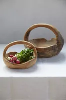 Teak Wood Basket